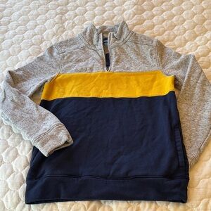 Lands' End Kids' Gray, Yellow, and Navy Sweatshirt